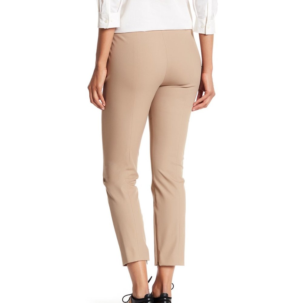 Theory Solid Flat Front Pant Sand Khaki - image 2